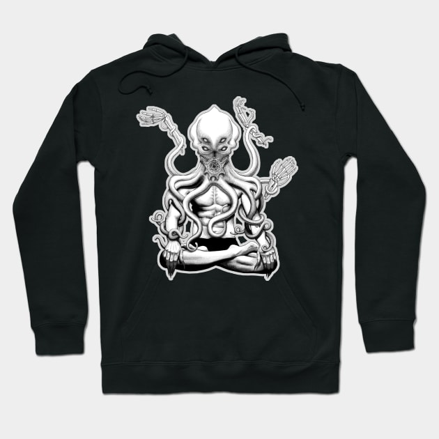 The Arm Collector - Necronomicon inspired jiu jitsu hunter Hoodie by undersideland